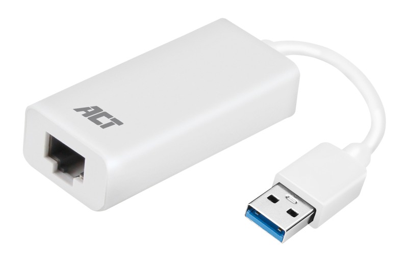 ACT USB Adapter AC4410 Weiß USB konform mit 10/100/1000 Mbps-Netzwerken