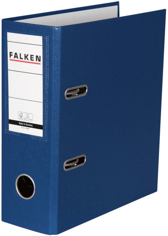 Thumbnail - Falken Ordner DIN A5 80 mm Blau 11285681 Pappkarton, PP (Polypropylen) Hochformat