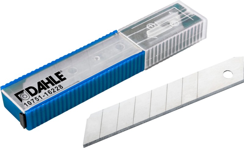 Dahle Ersatzklinge für Cuttermesser 18 mm Blau 18 x 6,5 x 1,3 cm 10 Stück