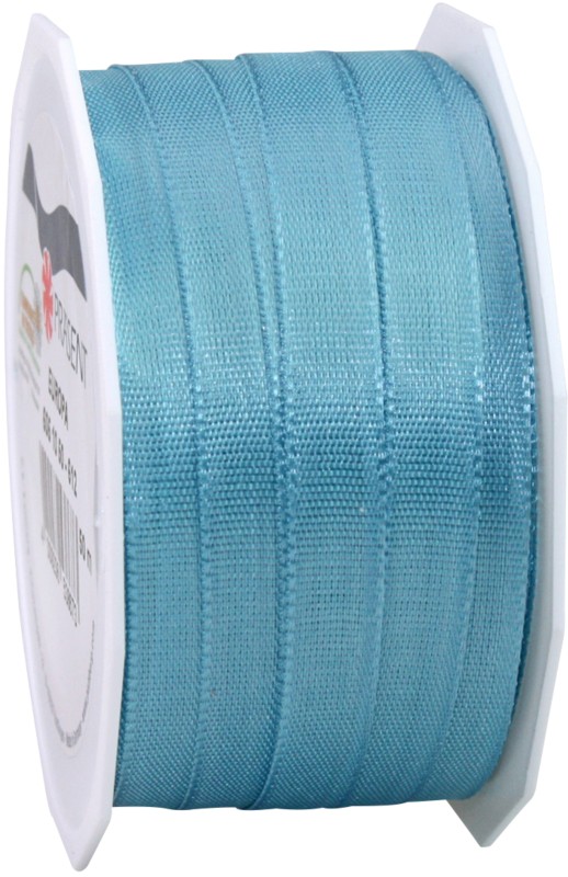 PRAESENT Taftband 6051050-612 Aquamarin 10 mm x 50 m 2 Stück