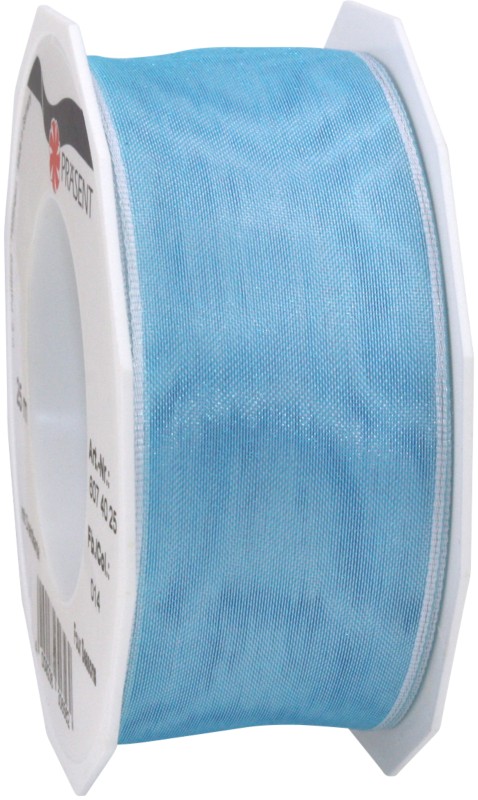 PRAESENT Organza 6074025-014 Hellblau 40 mm x 25 m 2 Stück