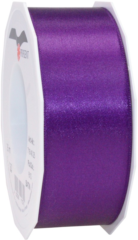 PRAESENT Doppelsatin 7184025-610 Violett 40 mm x 25 m 2 Stück