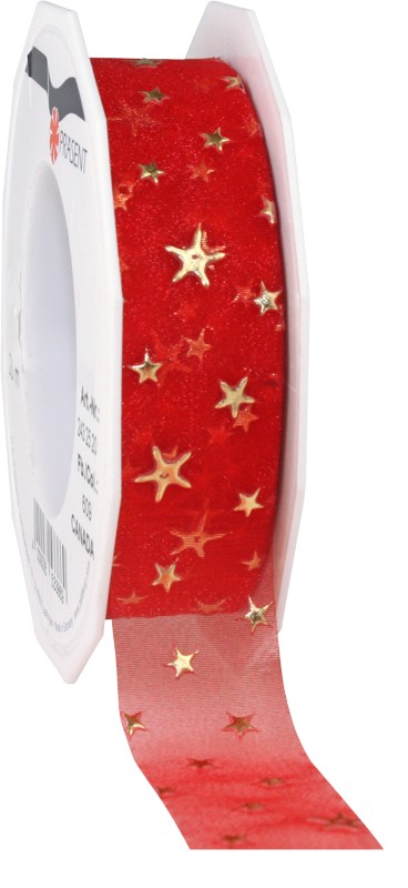 Thumbnail - PRAESENT Organza 2432520-609 Rot 25 mm x 20 m 2 Stück