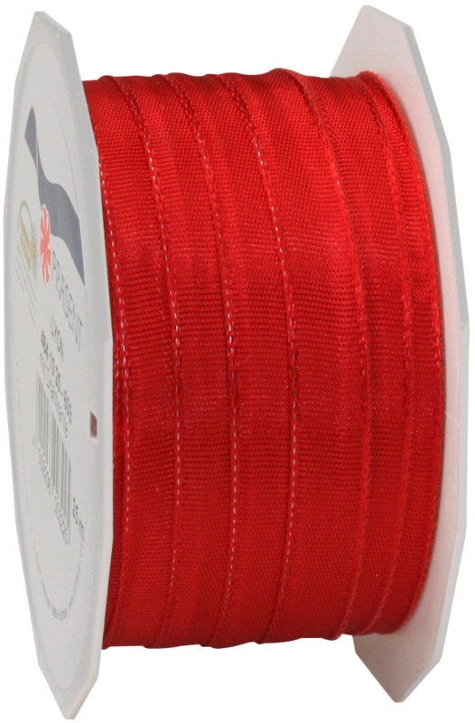 PRAESENT Seidenband 4641025-609 Rot 10 mm x 25 m 2 Stück