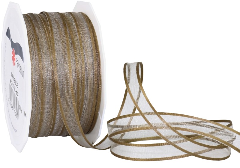 PRAESENT Organza 4831050-105 Taupe 10 mm x 50 m 1 Stück