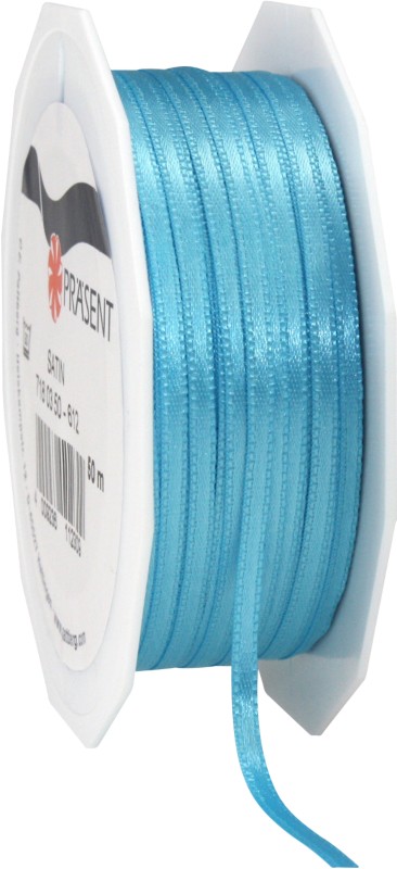 PRAESENT Doppelsatin 7180350-612 Aquamarin 3 mm x 50 m 2 Stück