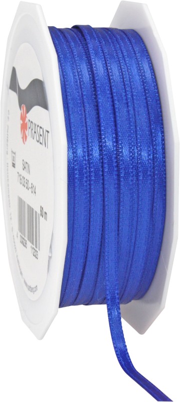 PRAESENT Doppelsatin 7180350-614 Royalblau 3 mm x 50 m 2 Stück