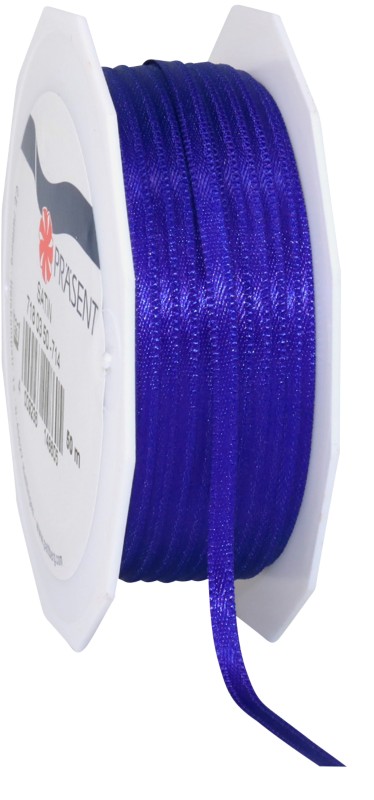 PRAESENT Doppelsatin 7180350-714 Indigoblau 3 mm x 50 m 2 Stück