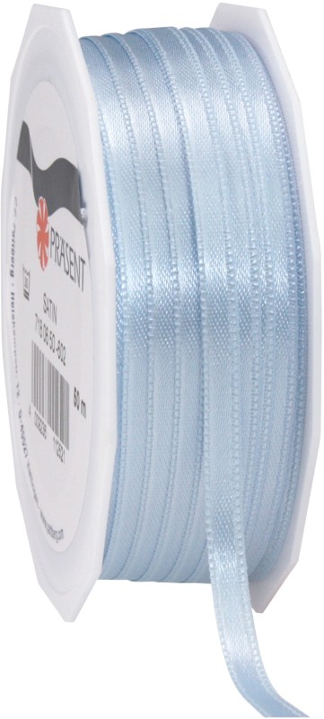 PRAESENT Doppelsatin 7180650-602 Hellblau 6 mm x 50 m 2 Stück