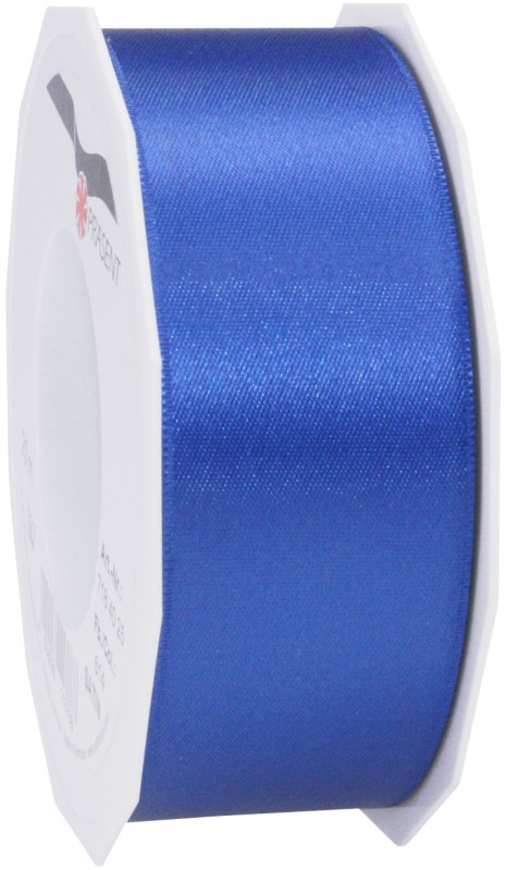 PRAESENT Doppelsatin 7184025-614 Royalblau 40 mm x 25 m 2 Stück