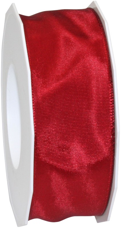 Thumbnail - PRAESENT Seidenband 4644025-191 Rubinrot 40 mm x 25 m 2 Stück