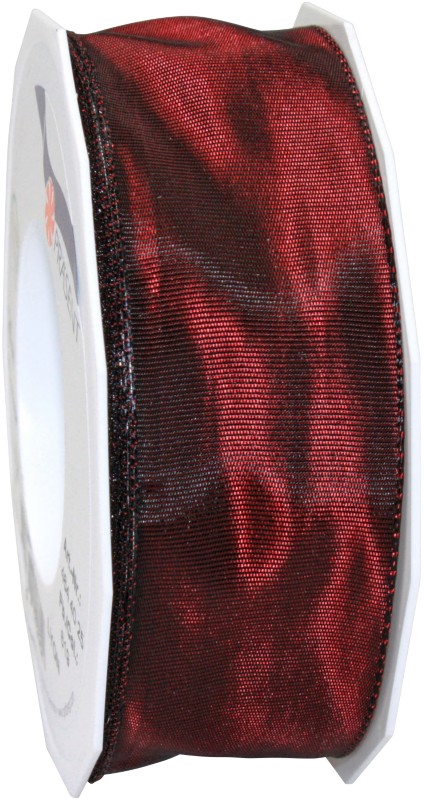 PRAESENT Seidenband 4644025-619 Burgunder 40 mm x 25 m 2 Stück