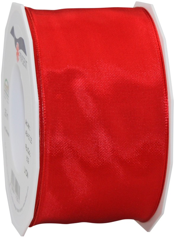 Thumbnail - PRAESENT Seidenband 4646025-609 Rot 60 mm x 25 m 2 Stück
