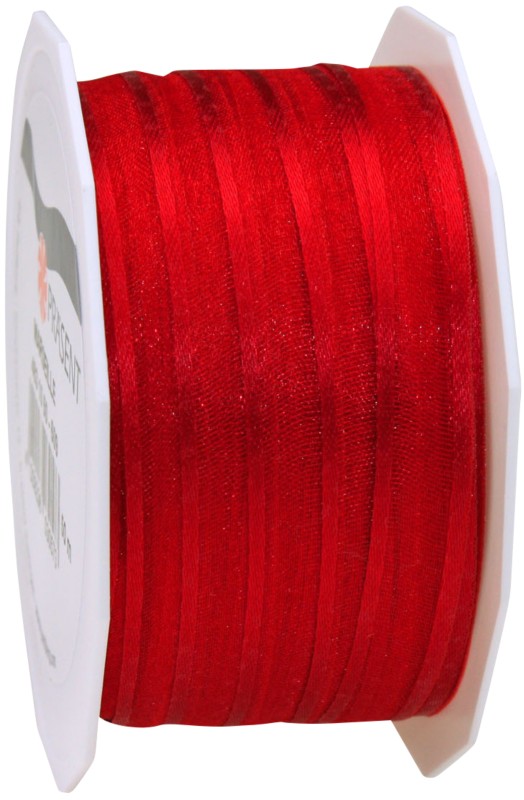 PRAESENT Organza 4831050-609 Rot 10 mm x 50 m 1 Stück