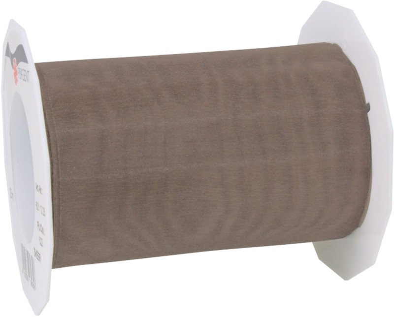 PRAESENT Organza 6011225-105 Taupe 112 mm x 25 m 2 Stück