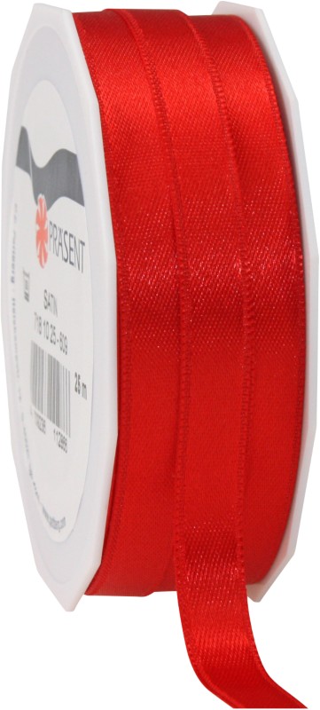 PRAESENT Doppelsatin 7181025-609 Rot 10 mm x 25 m 2 Stück