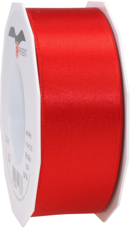 PRAESENT Doppelsatin 7184025-609 Rot 40 mm x 25 m 2 Stück