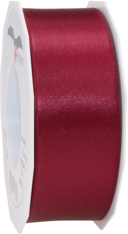 PRAESENT Doppelsatin 7184025-619 Bordeaux 40 mm x 25 m 2 Stück