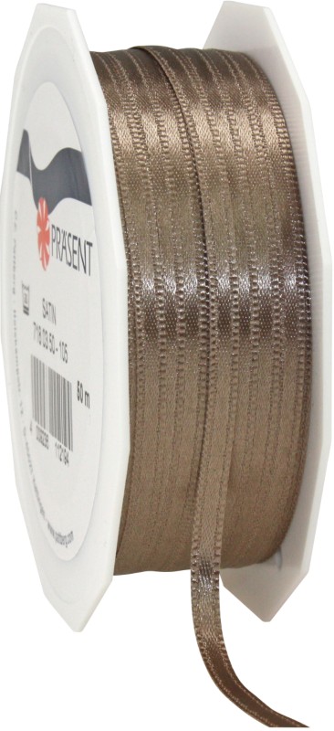 PRAESENT Doppelsatin 7180350-105 Taupe 3 mm x 50 m 2 Stück