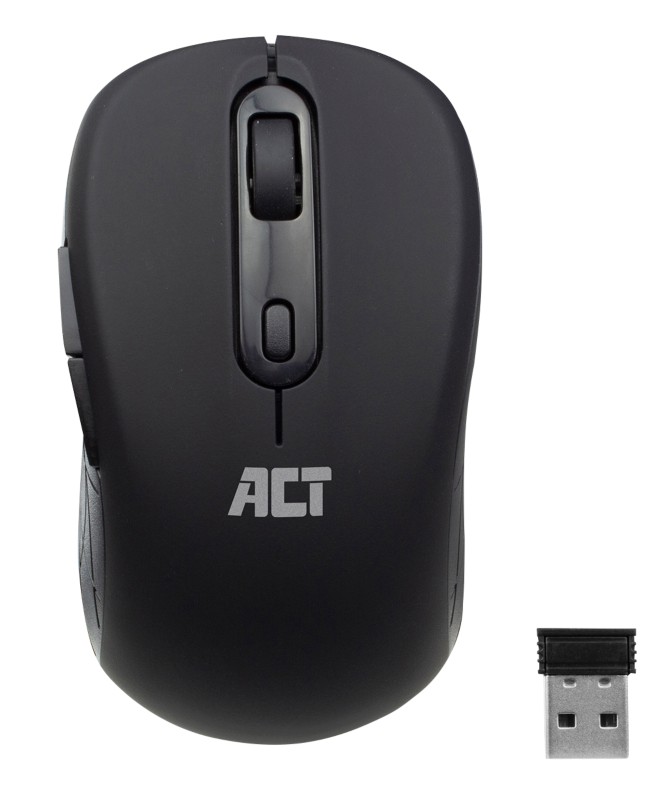 ACT Wireless Mouse Black With USB