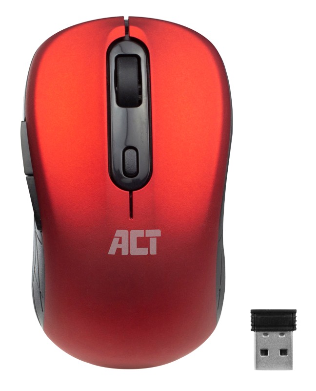 ACT Wireless Mouse Red With USB