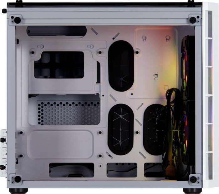 Corsair Computergehäuse 280X Stahl, Gehärtetes Glas Weiß