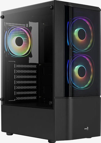 Aerocool Computergehäuse Quantum Midi Tower ABS, SPCC Schwarz