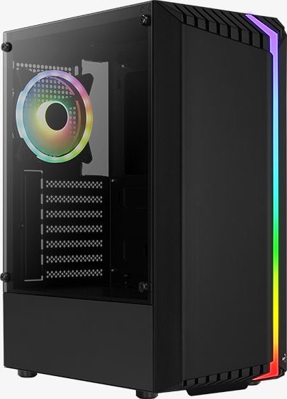 Aerocool Computergehäuse Bionic Midi Tower ABS, SPCC Schwarz