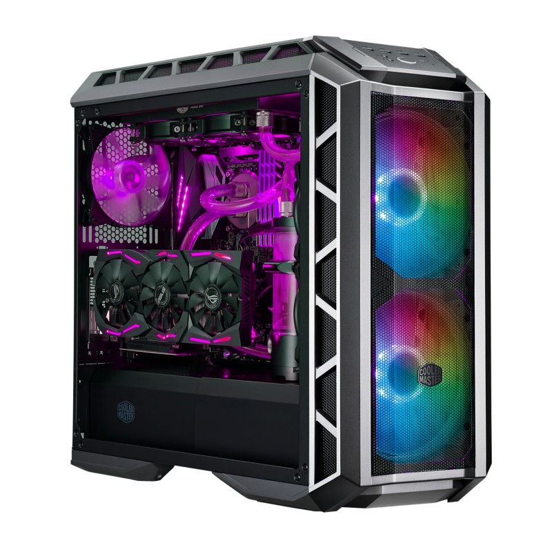 Cooler Master Computergehäuse MCM-H500P-MGNN-S11 Midi Tower Masche, Kunststoff, Stahl, Gehärtetes Glas Gun Metal, Grau