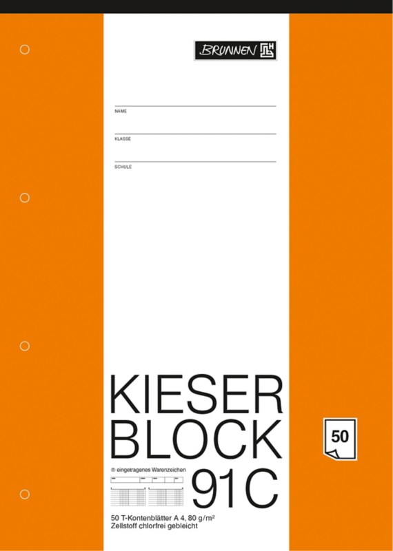 Thumbnail - BRUNNEN Notizblock DIN A4 Geleimt Papier Nicht perforiert 50 Blatt