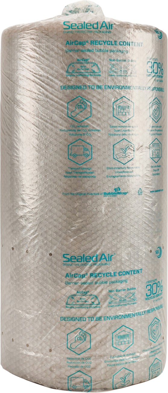 Sealed Air Large Bubble Wrap Pe (Polyethylene) Recycled 30% 1200 Mm (W) X 50 M (L) Grey
