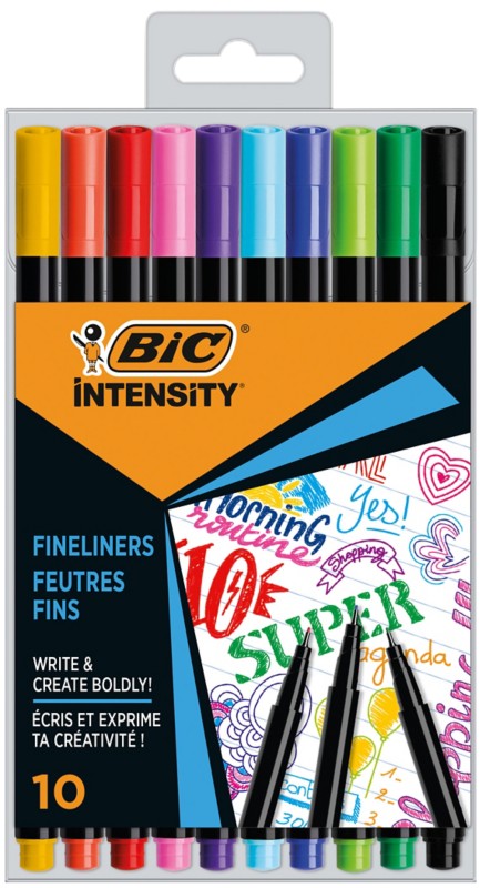 BIC Intensity Fineliner CEL1011727 Farbig Sortiert 10 Stück