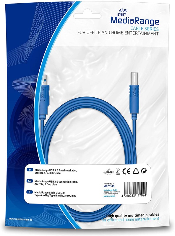 MediaRange Kabel MRCS149 Blau