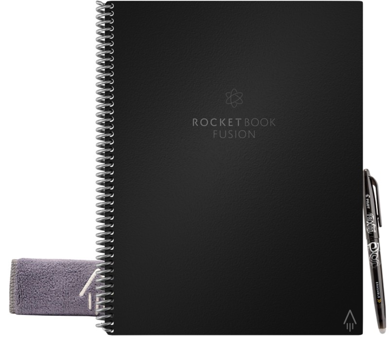 RocketBook 1/3 A4 Notebook EVRF-L-RC-A-FR Dotted Not Perforated 42 Pages Black