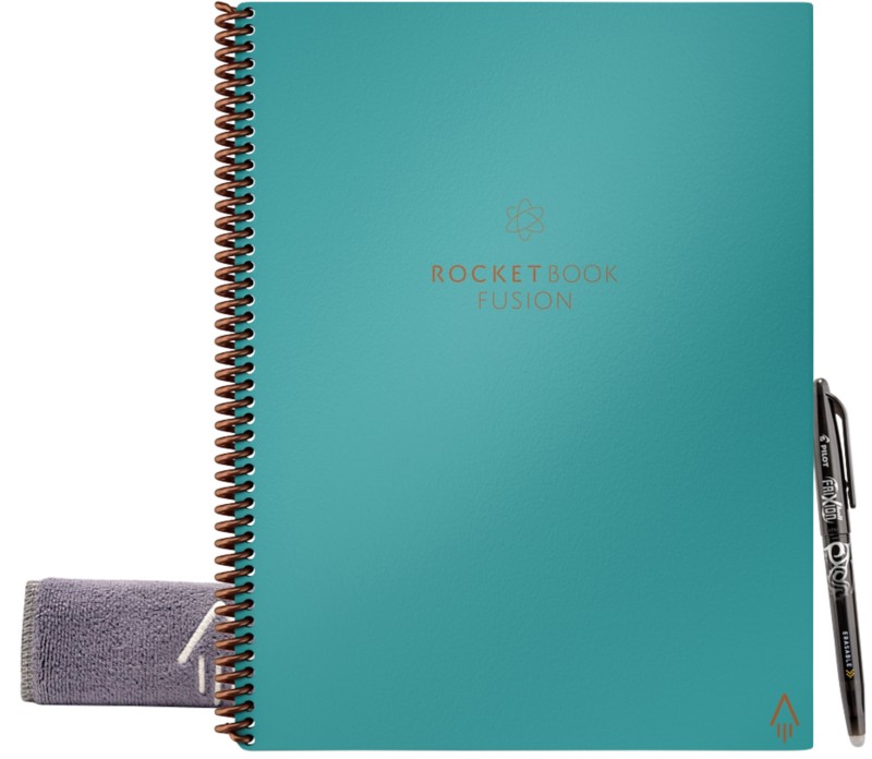 RocketBook 1/3 A4 Notebook EVRF-L-RC-CCE-FR Dotted Not Perforated 42 Pages Neptune Teal