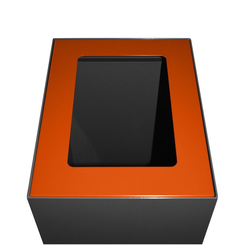 Vepa Bins Stahl Abfalleimer-Deckel 60 L 33,5 x 25,5 x 2 cm Orange 1212566