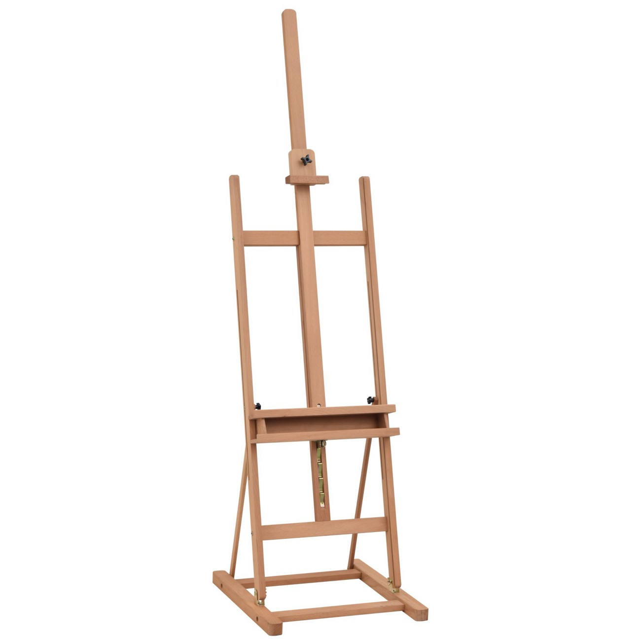 Adjustable H Frame Studio Easel Beech Wood Canvas Stand with Storage Tray - Image 6