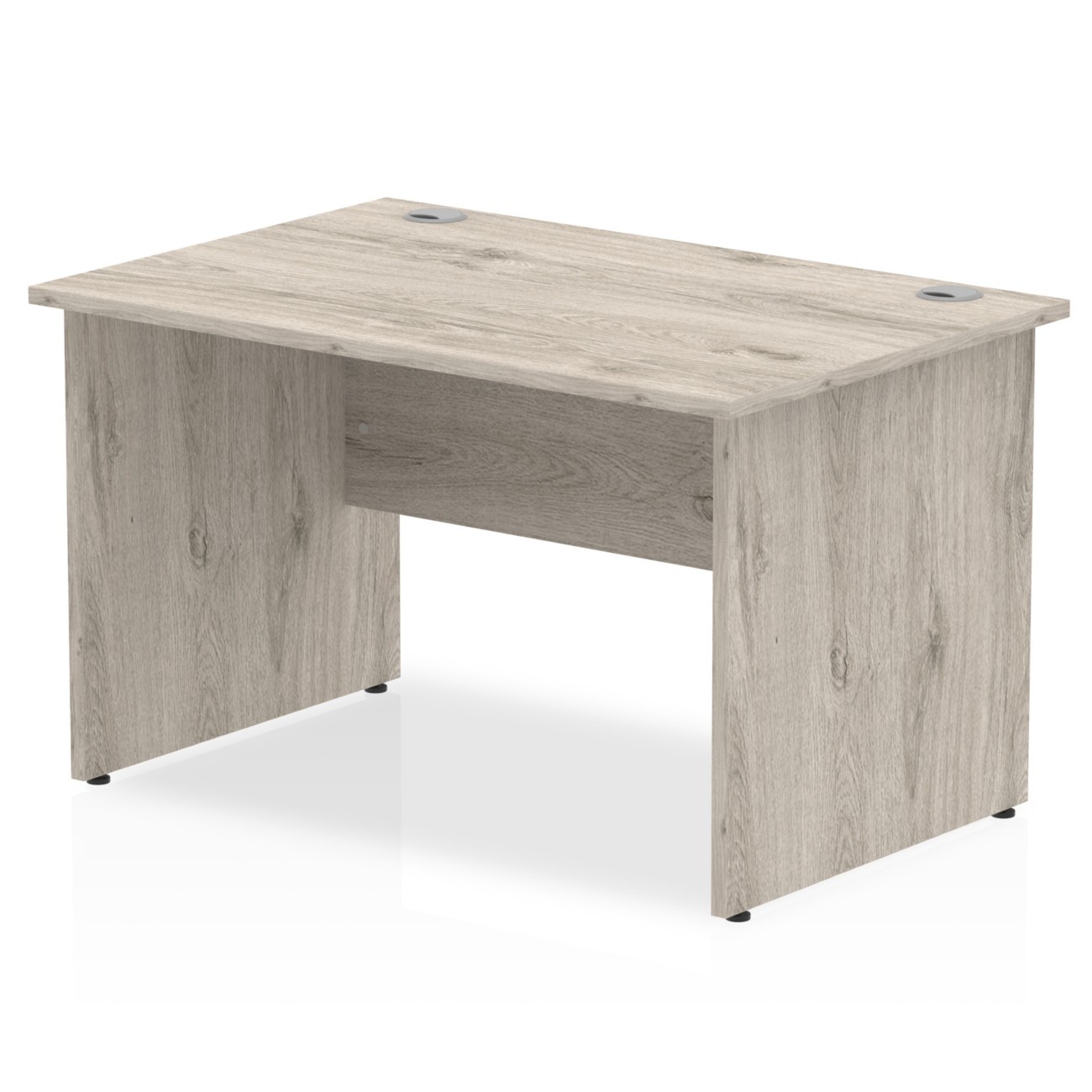 Dynamic Impulse Office Desk Rectangular Grey Oak Base Panel 1,200 (W) X 800 (D) X 730 (H) Mm Mfc (Melamine Faced Chipboard)