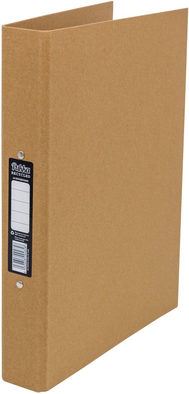 Pukka Kraft 25 Mm Ring Binders Card A4 2 Rings Brown