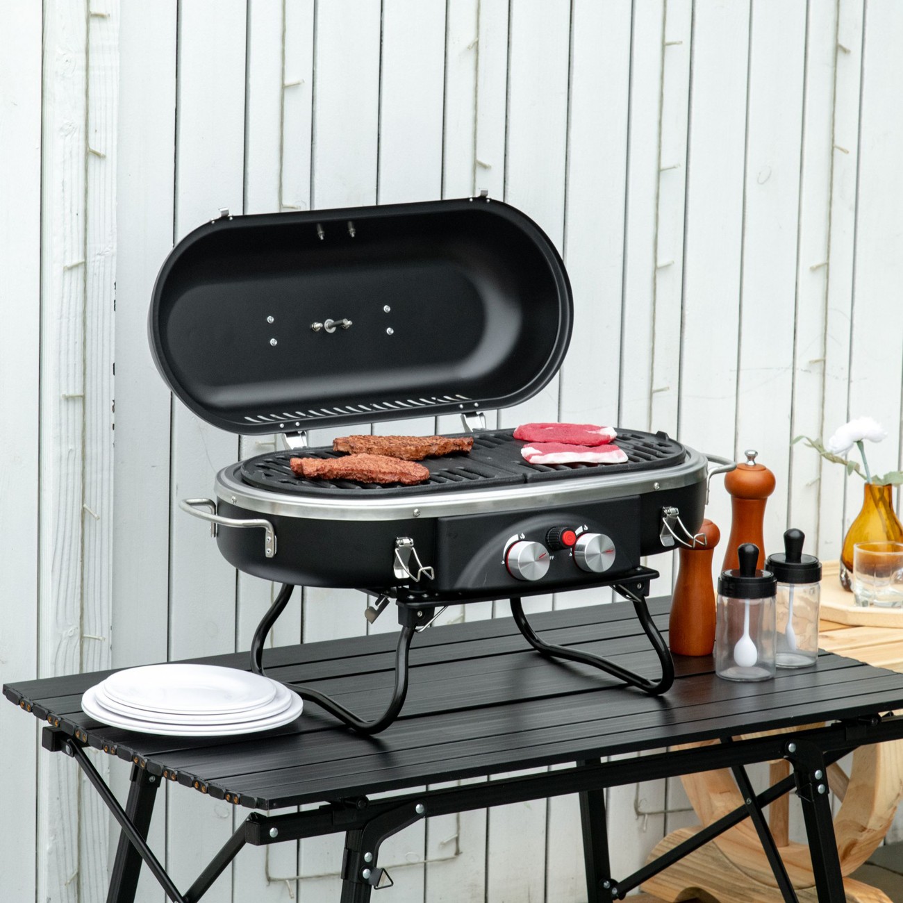 Outsunny Bbq Grill 34.5 X 37 Cm