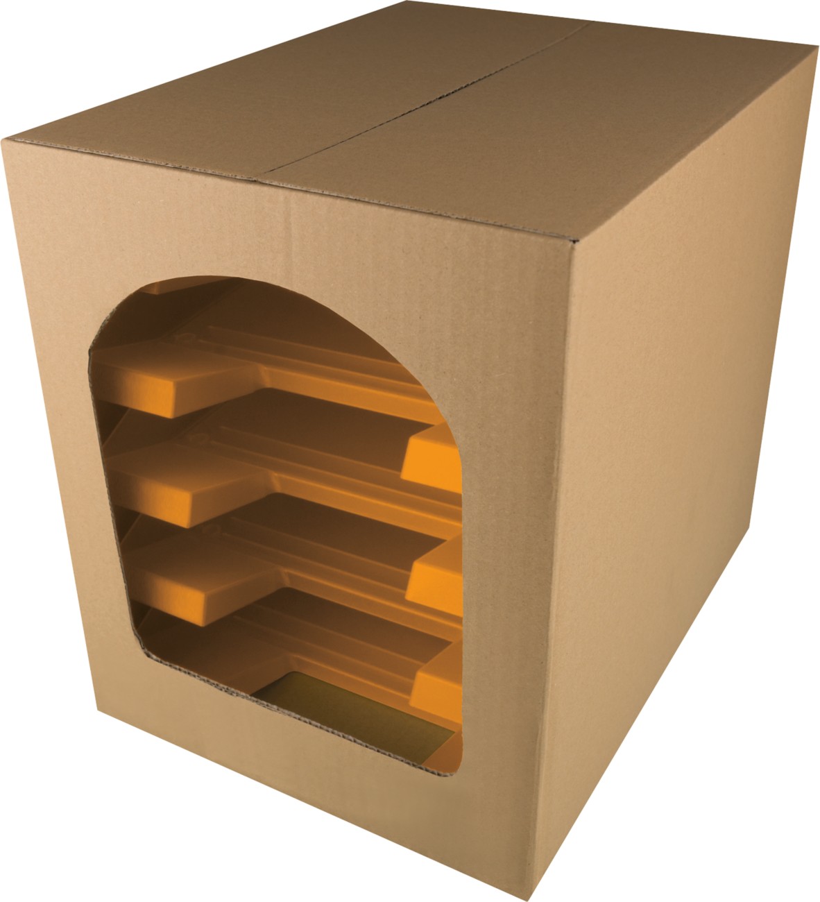 helit Briefablage 6,7 cm Orange Durchscheinend 5 Stück