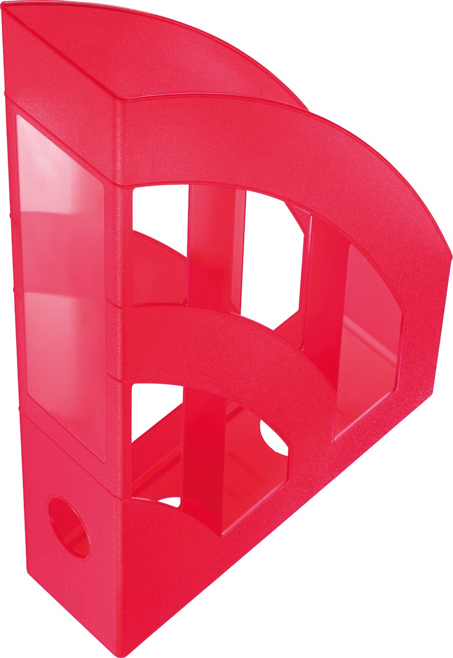 helit Stehsammler PS Rot Durchscheinend 24,8 x 32 cm 4 Stück