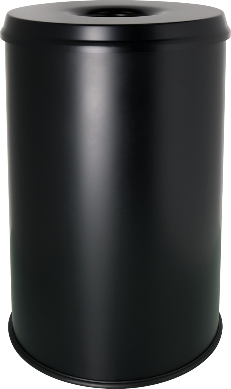 helit Sicherheitsabfalleimer Pulverbeschichteter Stahl Schwarz 32 cm x 50,5 cm