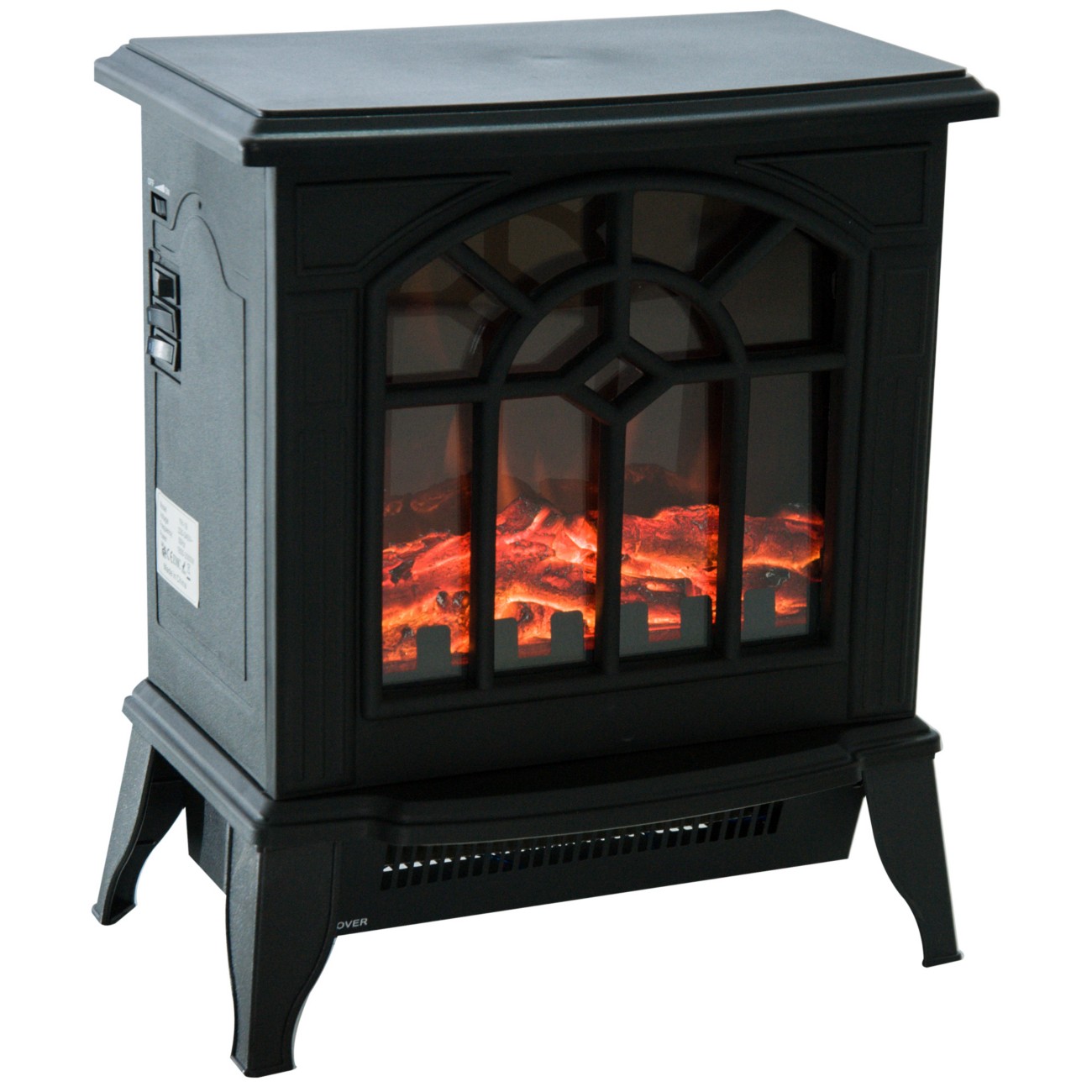 Homcom Electric Fireplace Heater With Led Flame Effect