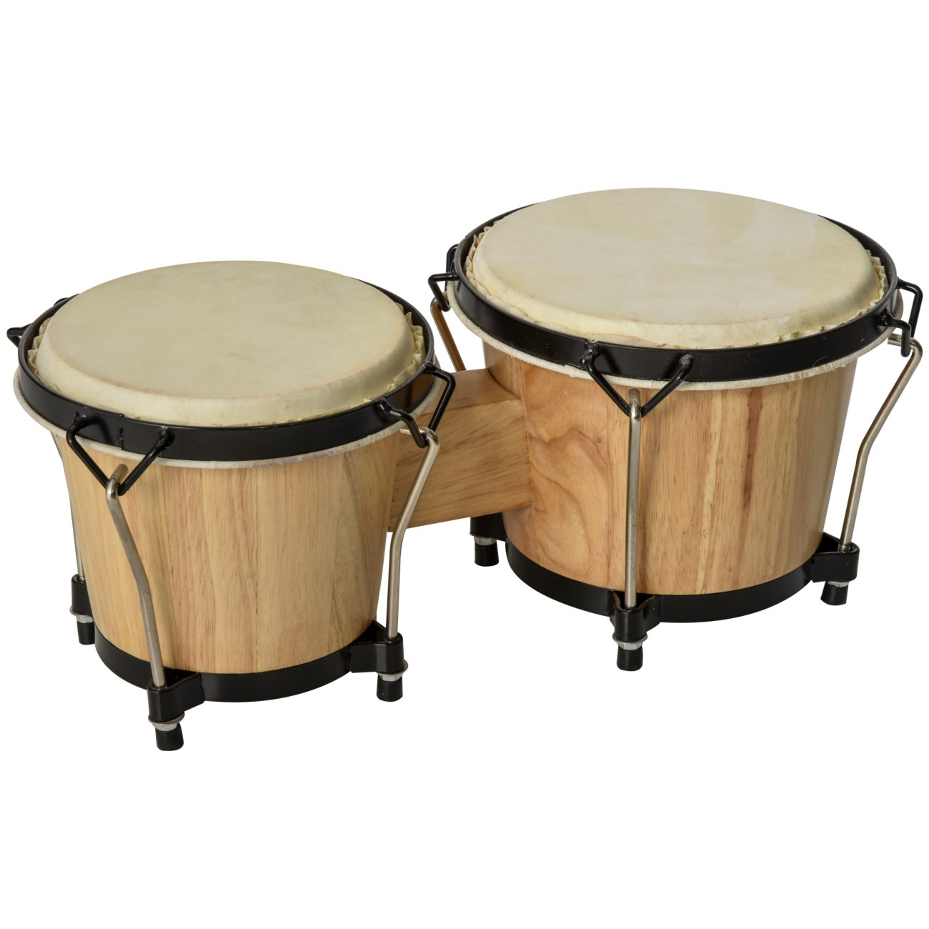 Homcom Sheepskin Bongo Drums With Tuning Wrench