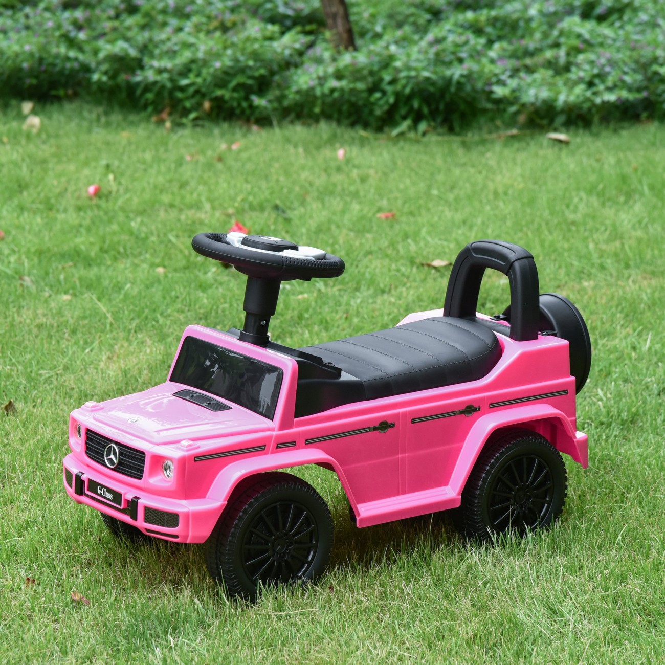 Homcom Unisex Pink Benz G350 Ride On Sliding Car W/ Under Seat Storage No Power In Kids - Image 5