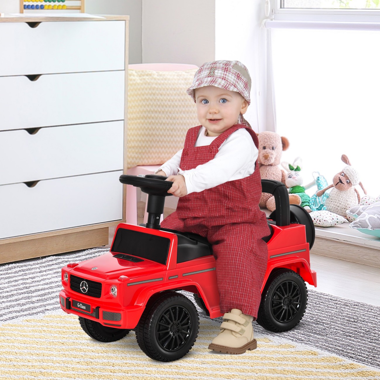 Homcom Benz G350 Push Car With Horn Red