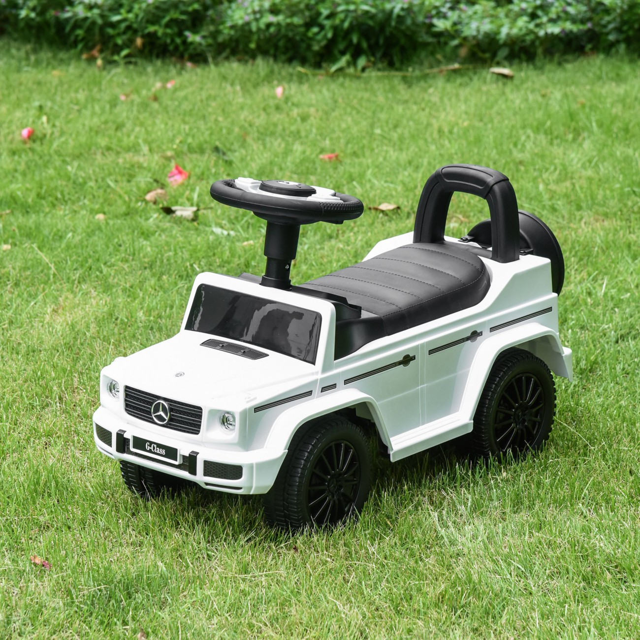Homcom Benz G350 Push Car With Horn White