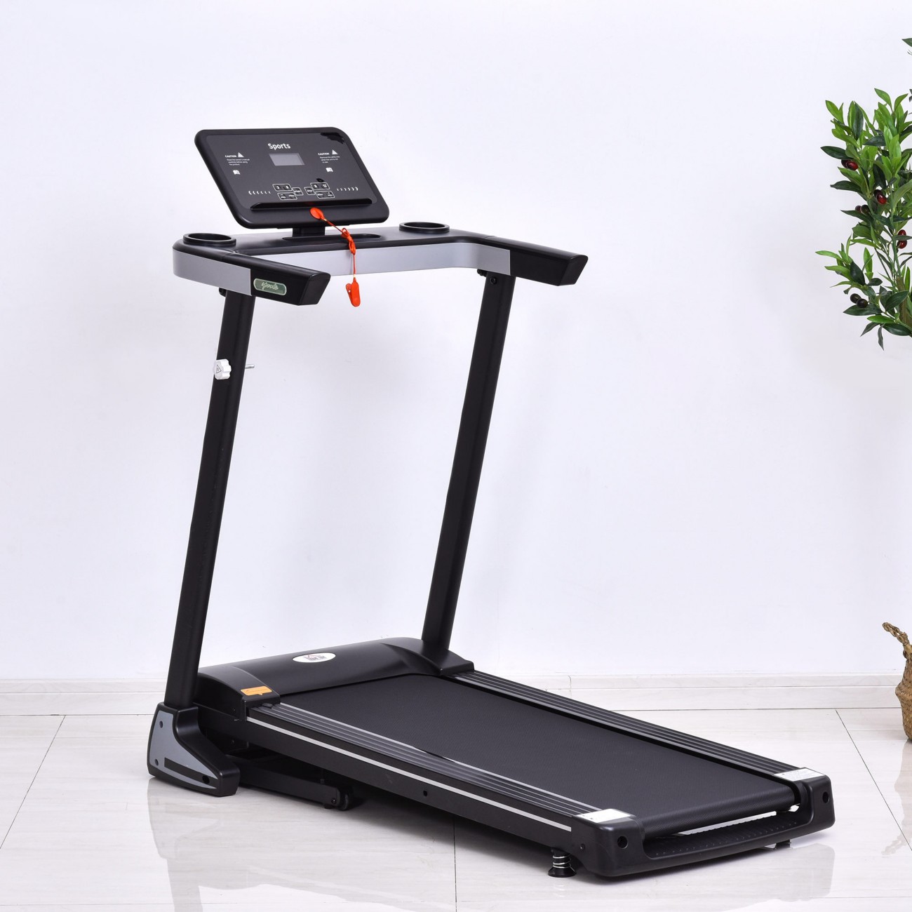 Homcom Treadmill 220-240V Lcd Black