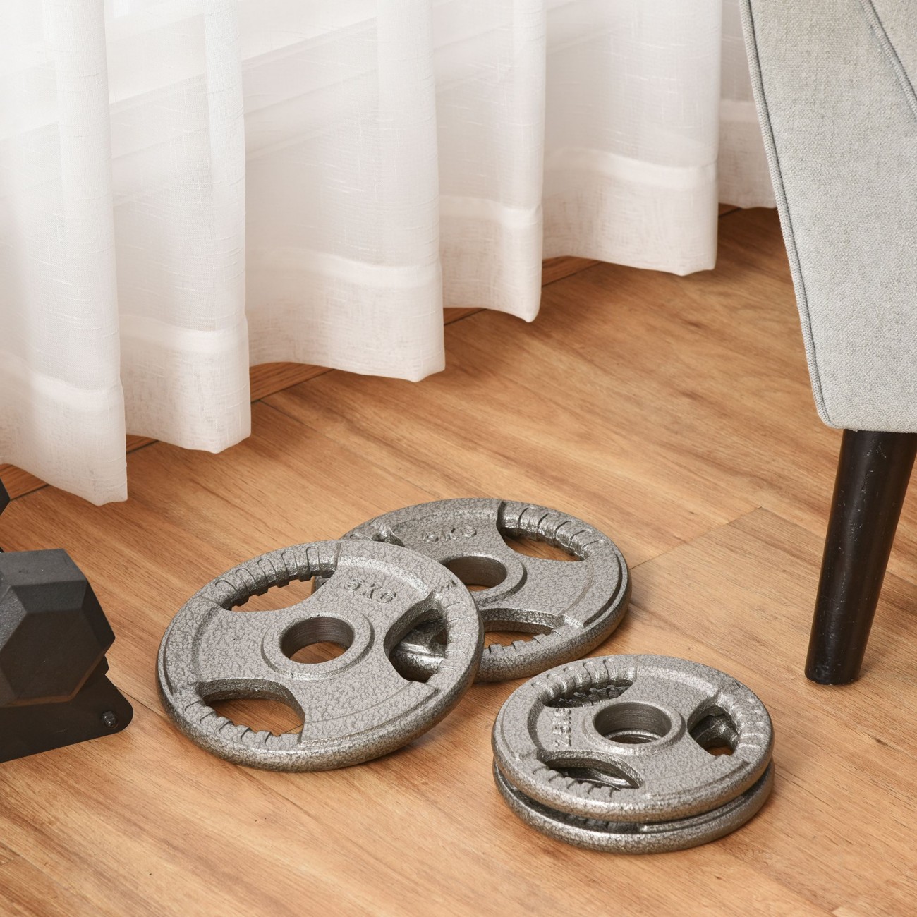 Homcom Set Of Olympic Weight Plates 15 Kg